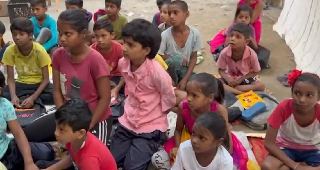 Children learning about nutrition